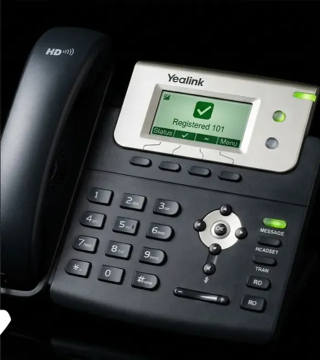 Teléfono IP Yealink registrado y en línea